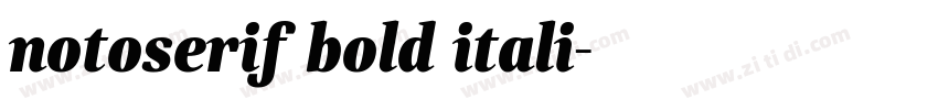 notoserif bold itali字体转换